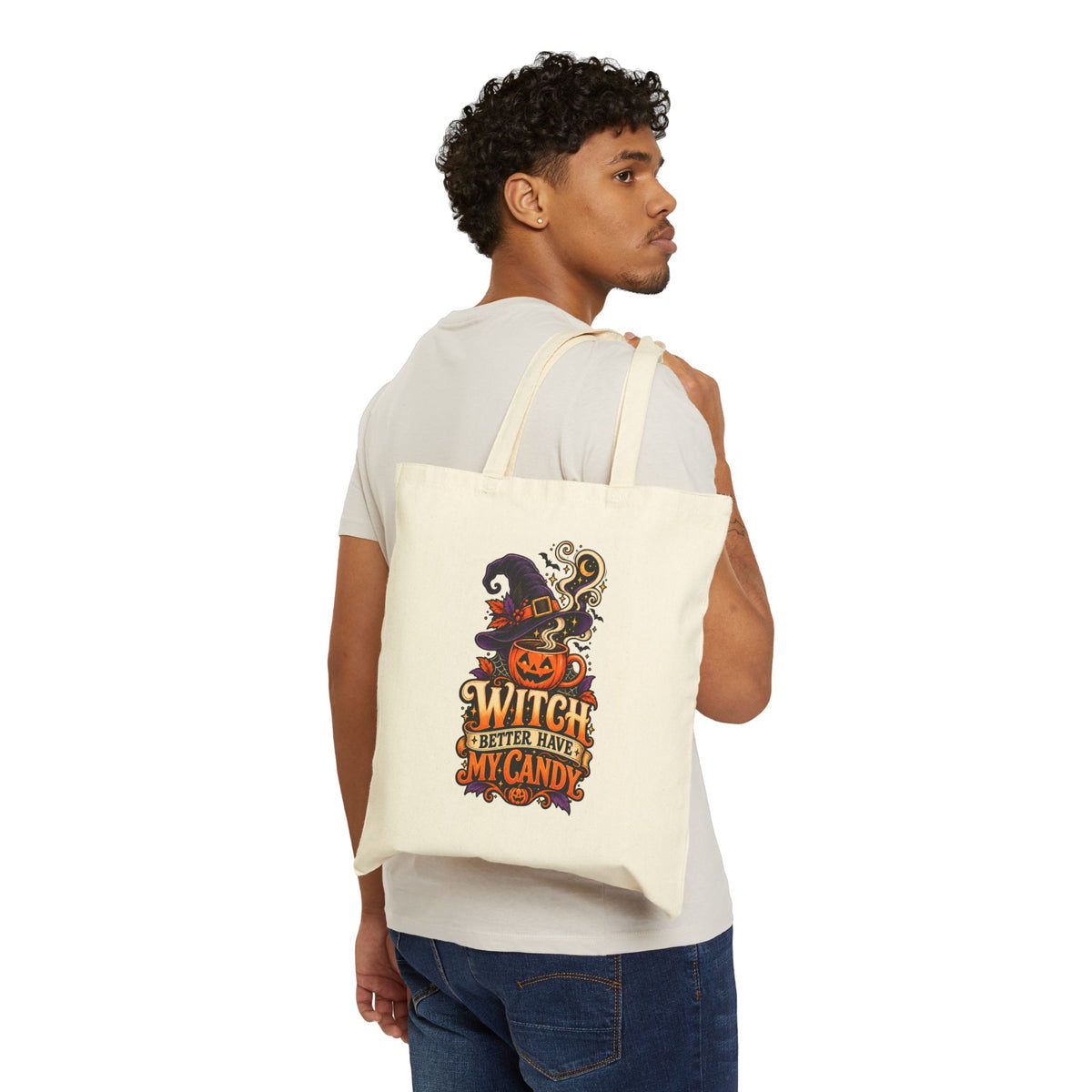 Halloween Cotton Canvas Tote Bag