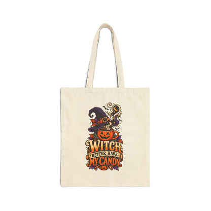 Halloween Cotton Canvas Tote Bag