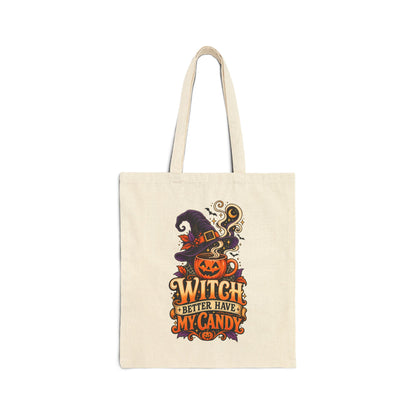 Halloween Cotton Canvas Tote Bag