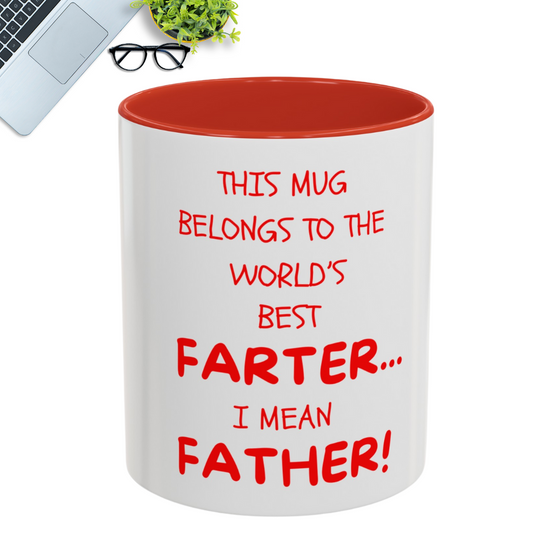 World's Best Farter/Father | Coffee Mug | Red