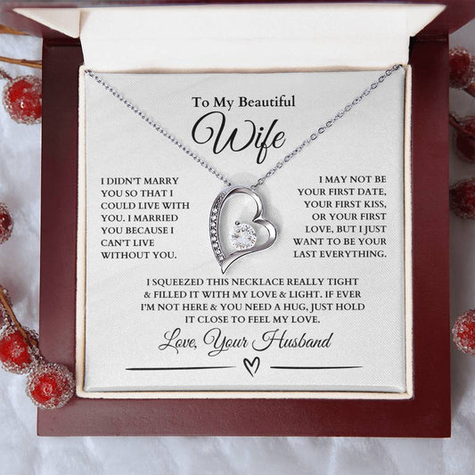 To My Beautiful Wife | Forever Love Necklace |