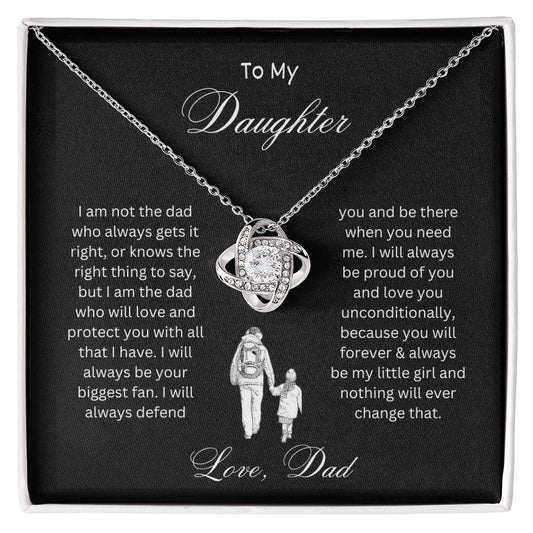 To My Daughter | I love You | Knot Necklace