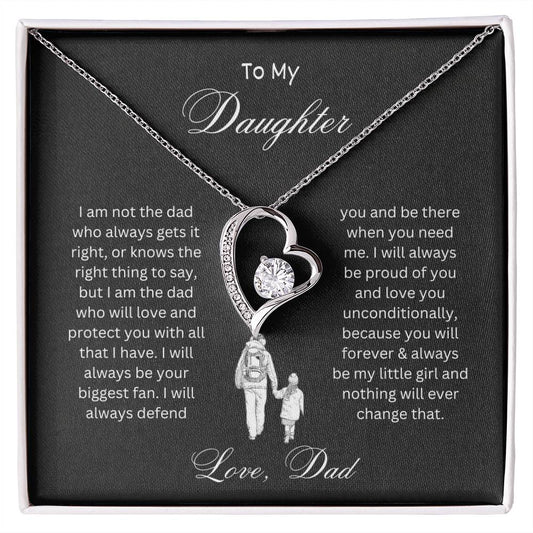 To My Daughter | I love You | Heart Necklace