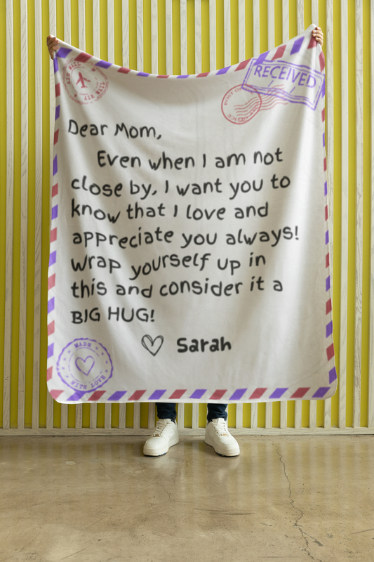 To My Mom | Personalized Name Cozy Plush Fleece Blanket- 50x60